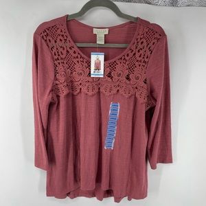- Status by Chenault Dusty Rose Top NWT